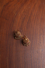 Ruby Green Small Hook Jhumkas