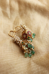 Kundan Pearl Hook Jhumkas