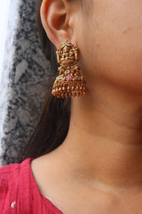 Antique Lakshmi Ghar Jhumkas