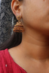 Antique Peacock Temple Jhumkas