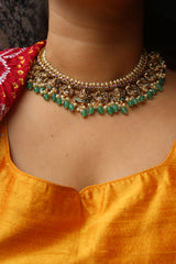 Antique Lakshmi Close Neck Set