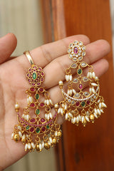 Oval Swing Chaand Earrings