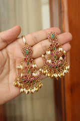 Oval Swing Chaand Earrings