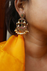 Oval Swing Chaand Earrings