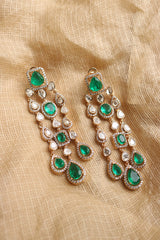 Statement AD Emerald Chandelier Earrings