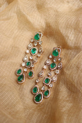 Statement AD Emerald Chandelier Earrings