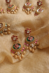 Polki heritage Flower Earrings