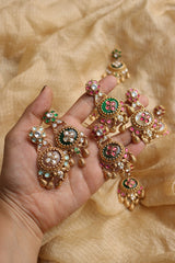 Polki heritage Flower Earrings