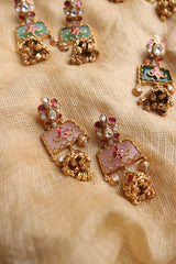 Polki Heritage Trapeze Earrings