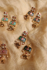 Polki Heritage Trapeze Earrings