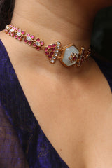 Jadau Hexa Marble Choker
