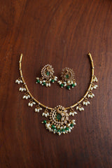 AD Peacock Pearls Hasli Set