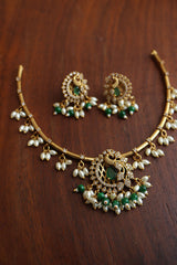 AD Peacock Pearls Hasli Set