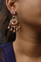 Polki heritage Flower Earrings