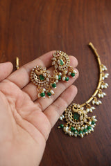 AD Peacock Pearls Hasli Set