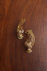 AD Peacock Full Ear Jhumkas