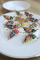 Butterfly Enamel Claw Clip