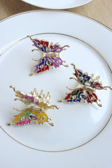 Butterfly Enamel Claw Clip