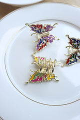 Butterfly Enamel Claw Clip