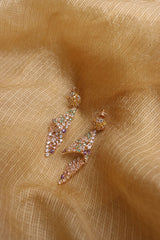 Delicate Multi AD Conical Earrings