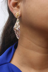 Delicate Multi AD Conical Earrings