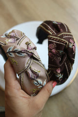 Tulip Embroidered Hair Band