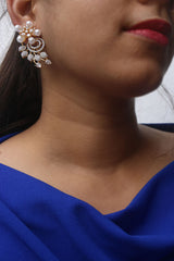 Pearl Leaf Branch Earrings