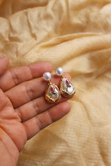 Pearl Rose Earrings