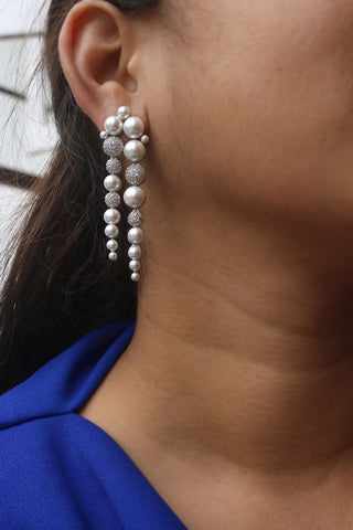 Pearl Semi AD Earrings