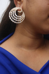 Statement AD Circle Earrings