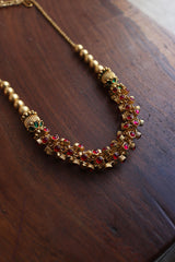 Red Circle Dangles Maala