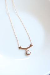 Rosegold U Stone Short Chain