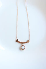 Rosegold U Stone Short Chain