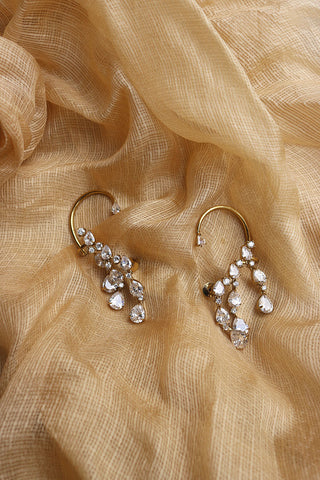 White Stones Ear Cuff
