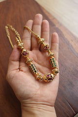 Green Pearl Tube Maala