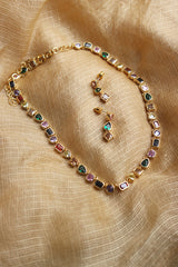 Multi Shapes Stone Necklace