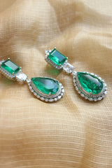Exquisite AD Emerald Statement Earrings