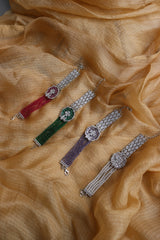 Silver AD Flower Bracelet