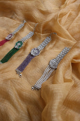 Silver AD Flower Bracelet