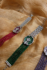 Silver AD Flower Bracelet