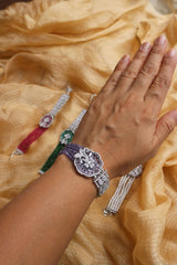 Silver AD Flower Bracelet