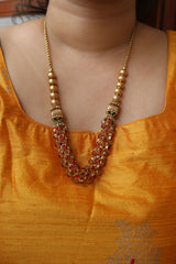 Red Circle Dangles Maala
