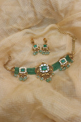 Antique Moissanite Emerald Choker
