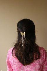 Off-White Butterfly Flower Claw Clip
