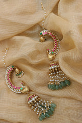 Antique Peacock Jhumka Ear Cuff