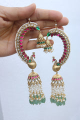 Antique Peacock Jhumka Ear Cuff