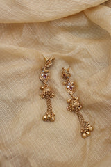 Ruby Kairi Chain Jhumkas