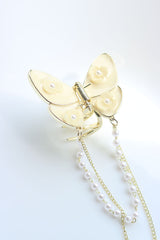 Off-White Butterfly Flower Claw Clip