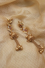 Ruby Kairi Chain Jhumkas