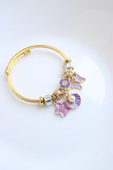 Lilac Shell Charm Bracelet